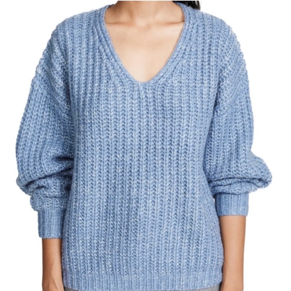 Rebecca Minkoff Dorit Oversized Sweater Blue - L